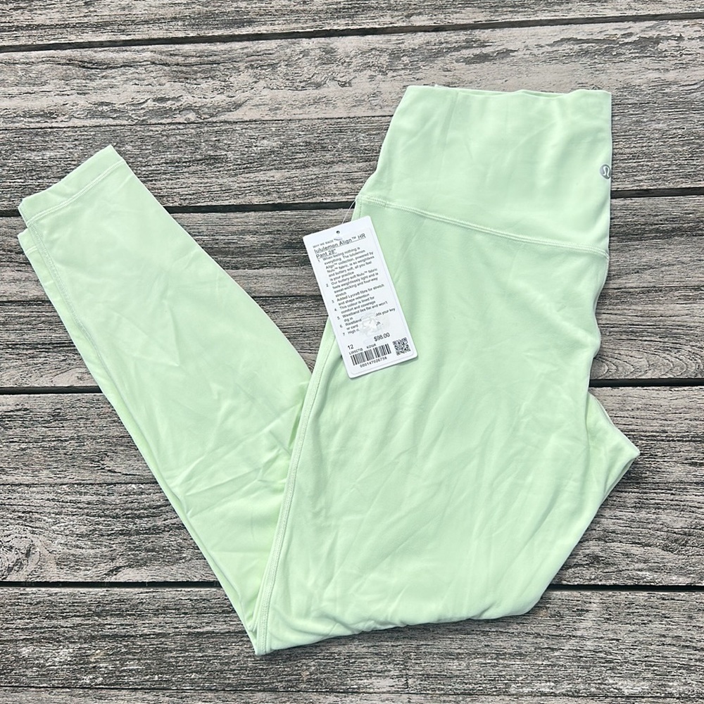 Lululemon Align High-Rise Pant 28" Kohlrabi Green size 12 NWT